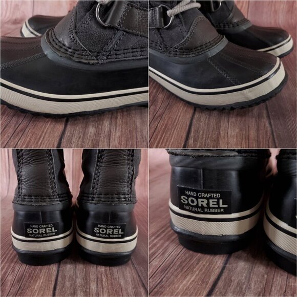 Sorel Womens Size 7 Joan of Arctic Boot Gray Black Shearling Waterproof - Picture 9 of 14